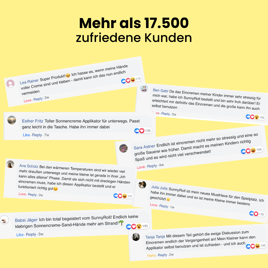 SunnyRoller™ - nie wieder klebrige Hände beim Eincremen