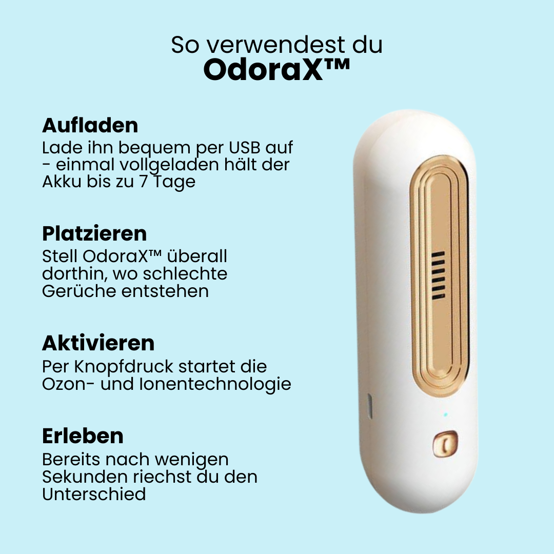 OdoraX™ - entfernt schlechte Gerüche in Sekunden